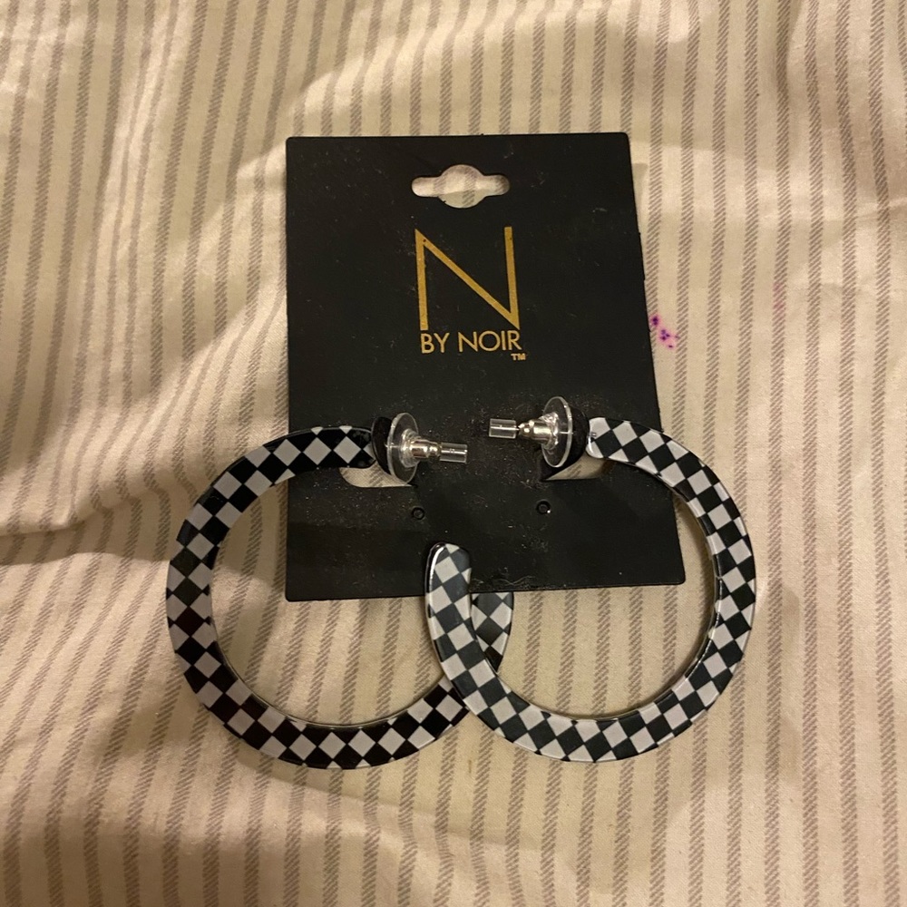 Checkerd nior earrings